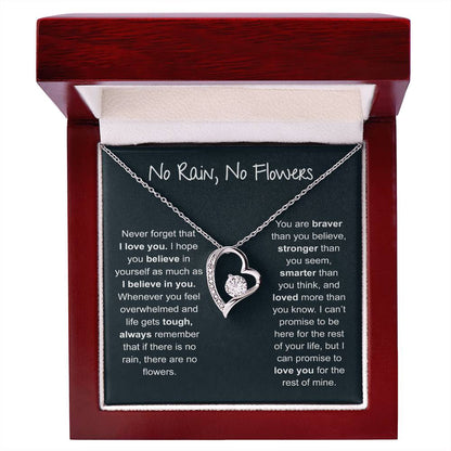 No Rain, No Flowers — Forever Love Necklace
