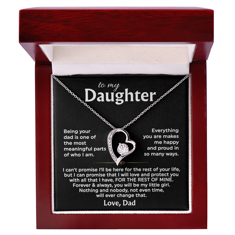 To My Daughter — Forever My Little Girl Necklace from Dad