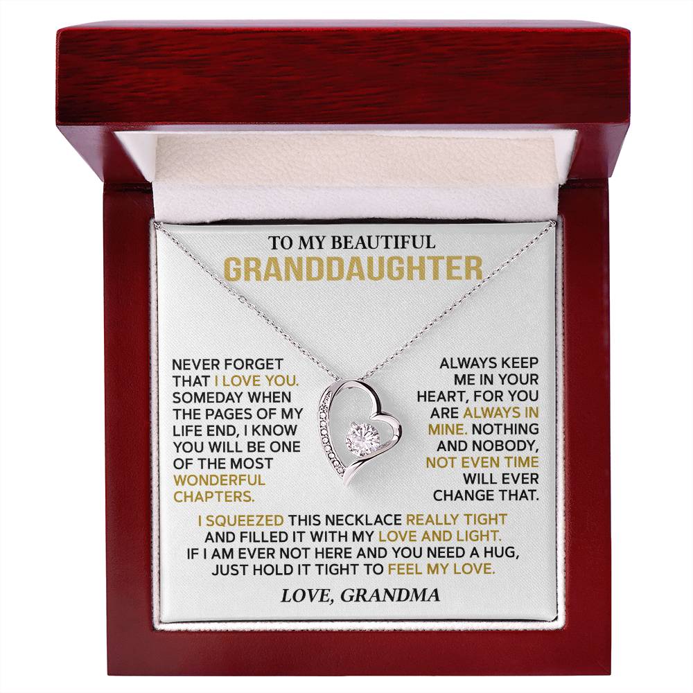 To My Granddaughter — A Hug from Grandma Forever Love Necklace