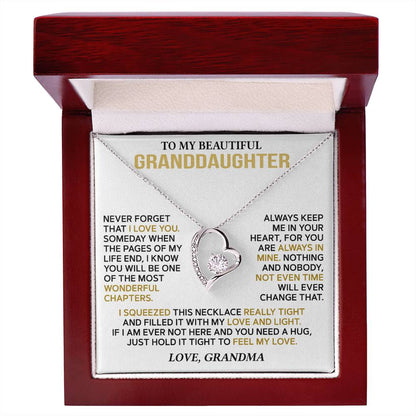 To My Granddaughter — A Hug from Grandma Forever Love Necklace