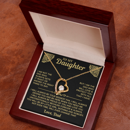 To My Daughter — Always My Little Girl Forever Love Necklace