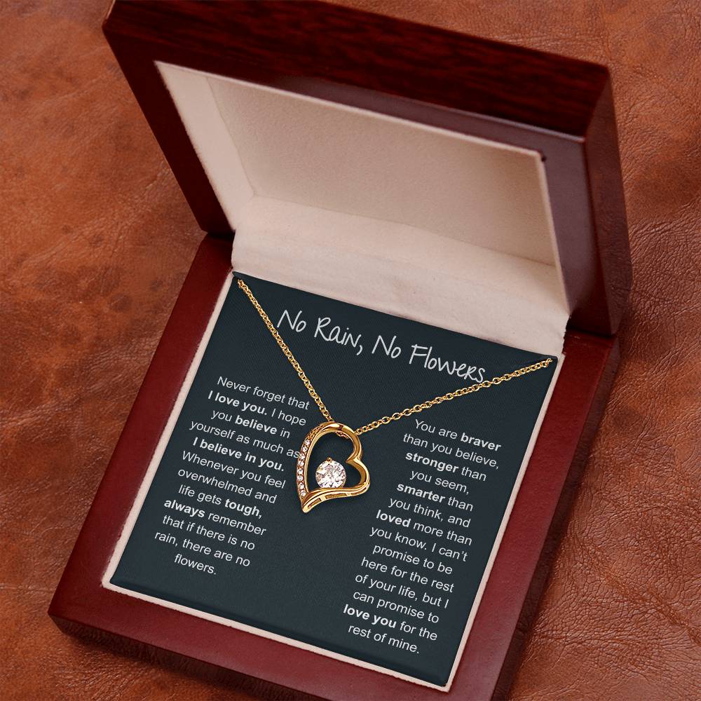 No Rain, No Flowers — Forever Love Necklace