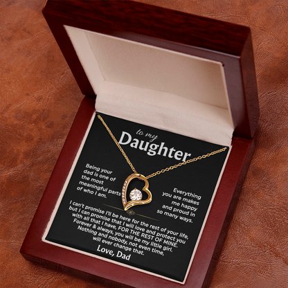 To My Daughter — Forever My Little Girl Necklace from Dad