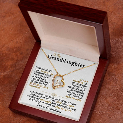 To My Granddaughter — A Hug From Grandma Forever Love Necklace