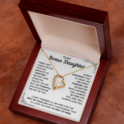 To My Bonus Daughter — Family Forever | Forever Love Necklace