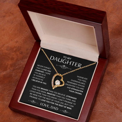To My Daughter — Straighten Your Crown Forever Love Necklace from Dad