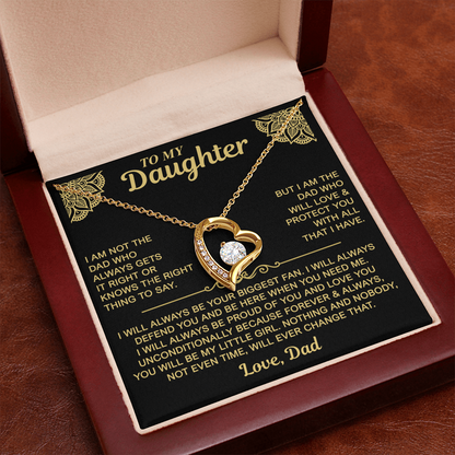 To My Daughter — Always My Little Girl Forever Love Necklace