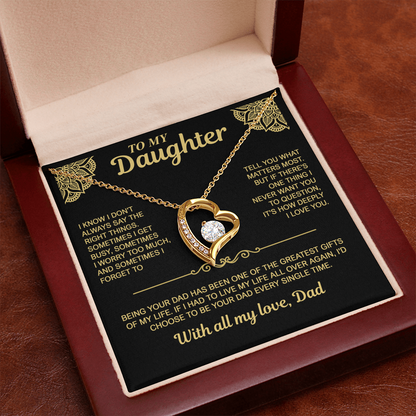 To My Daughter — I'd Choose You Every Time | Forever Love Necklace