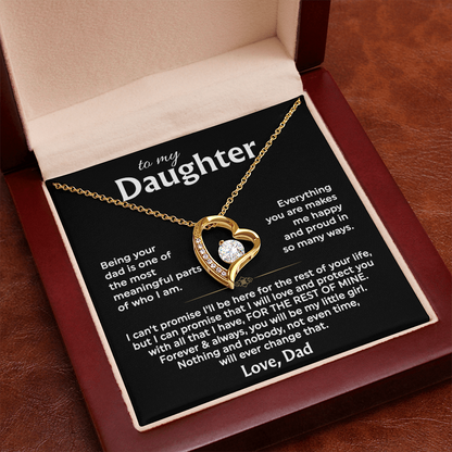To My Daughter — Forever My Little Girl Necklace from Dad