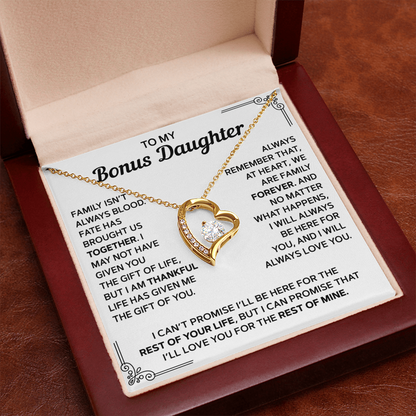 To My Bonus Daughter — Family Forever | Forever Love Necklace