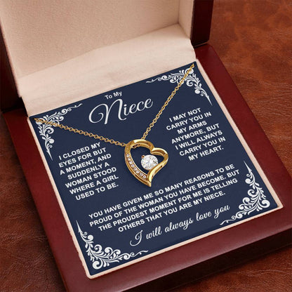To My Niece — So Proud of You Forever Love Necklace