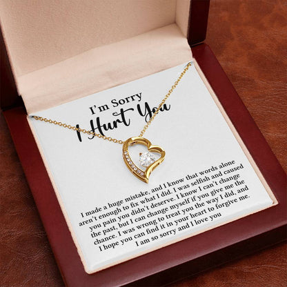 I’m Sorry — Forever Love Necklace with Apology Message Card