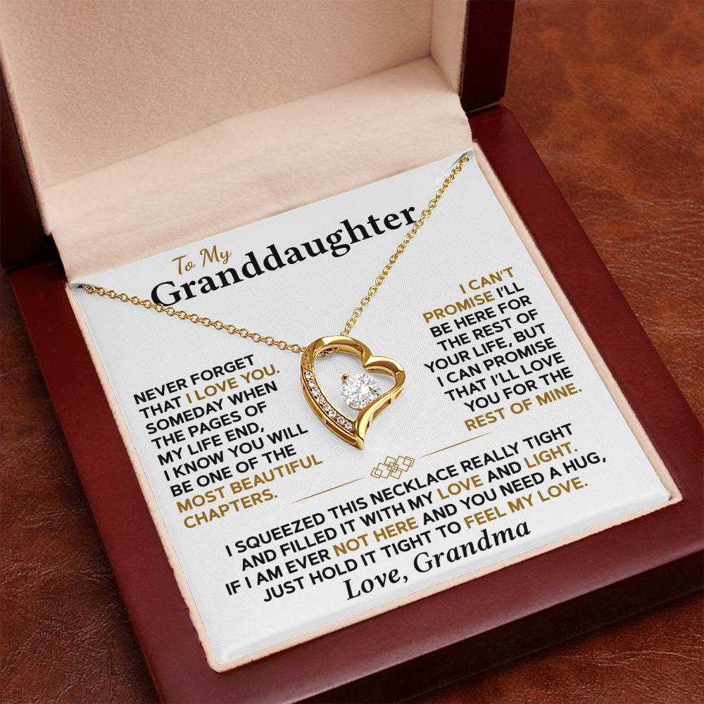 To My Granddaughter — A Hug From Grandma Forever Love Necklace