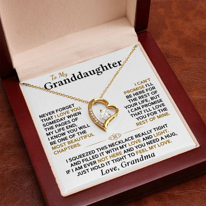 To My Granddaughter — A Hug From Grandma Forever Love Necklace