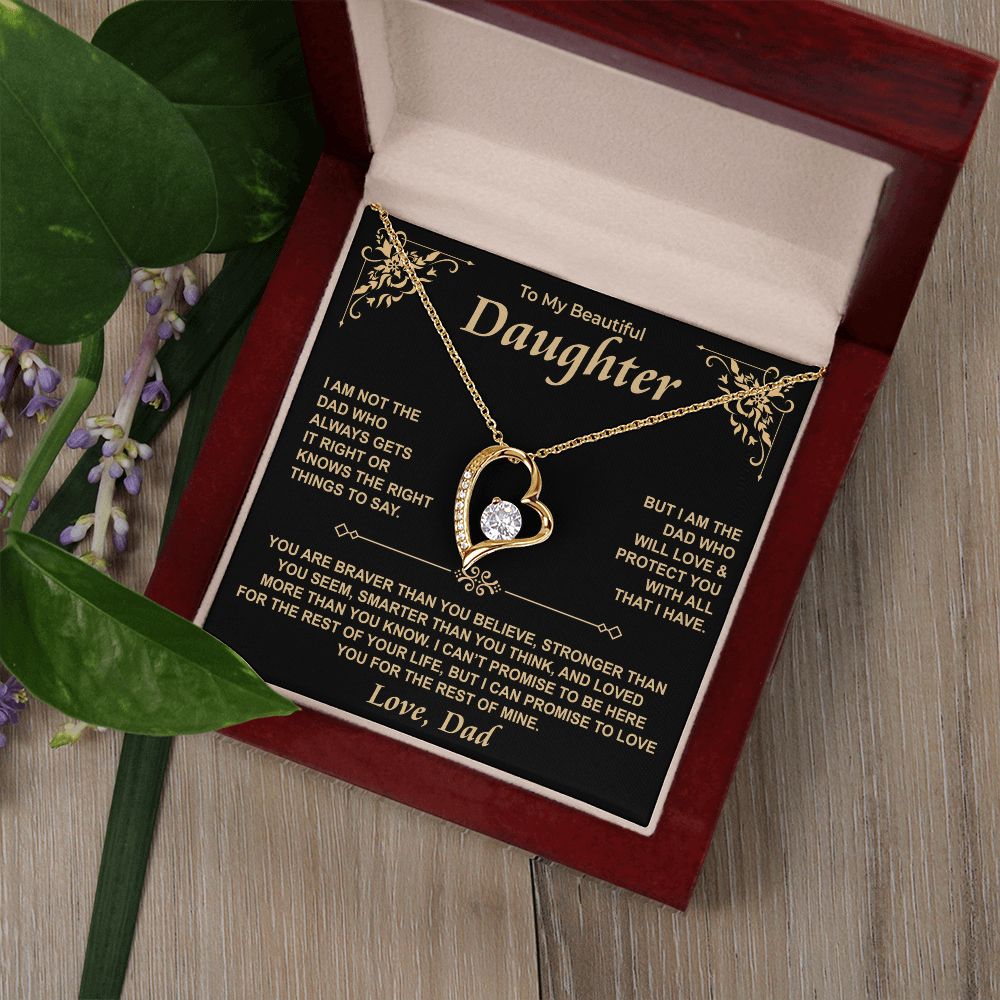 To My Daughter — For the Rest of Mine Forever Love Necklace