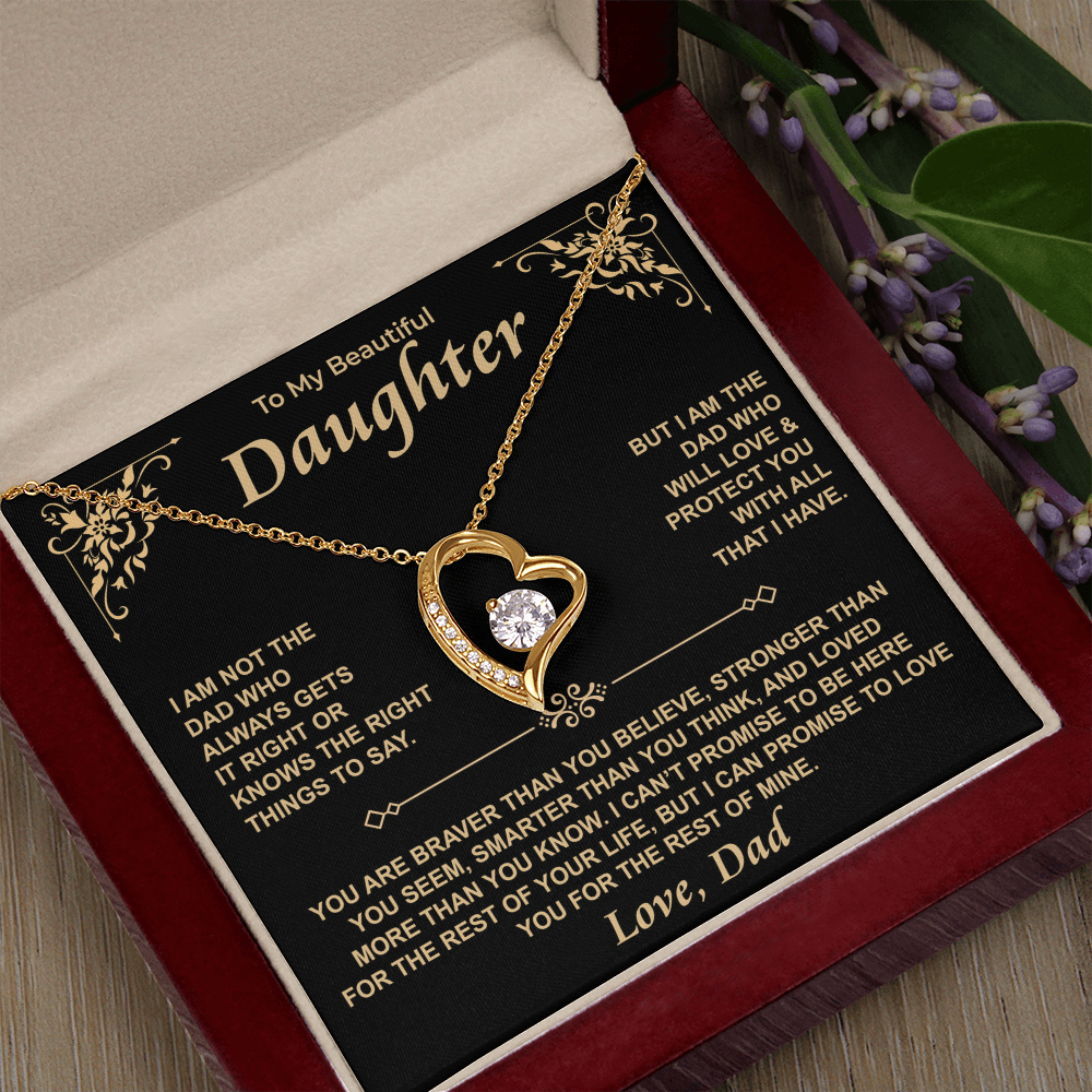 To My Daughter — For the Rest of Mine Forever Love Necklace