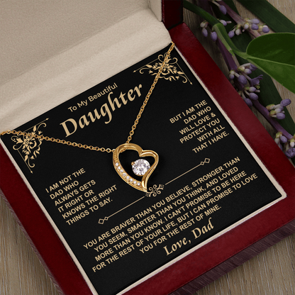 To My Daughter — For the Rest of Mine Forever Love Necklace