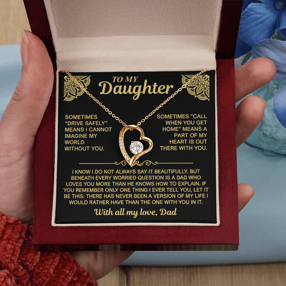 To My Daughter — My Heart Goes With You | Forever Love Necklace