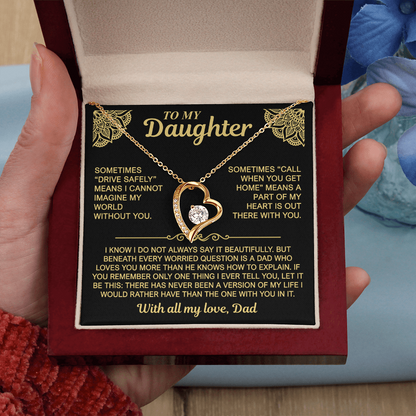 To My Daughter — My Heart Goes With You | Forever Love Necklace