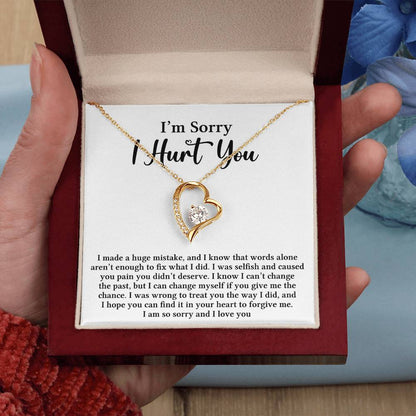 I’m Sorry — Forever Love Necklace with Apology Message Card