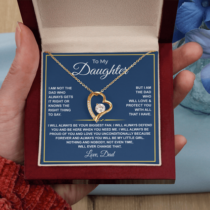 To My Daughter — Forever Your Biggest Fan Necklace from Dad