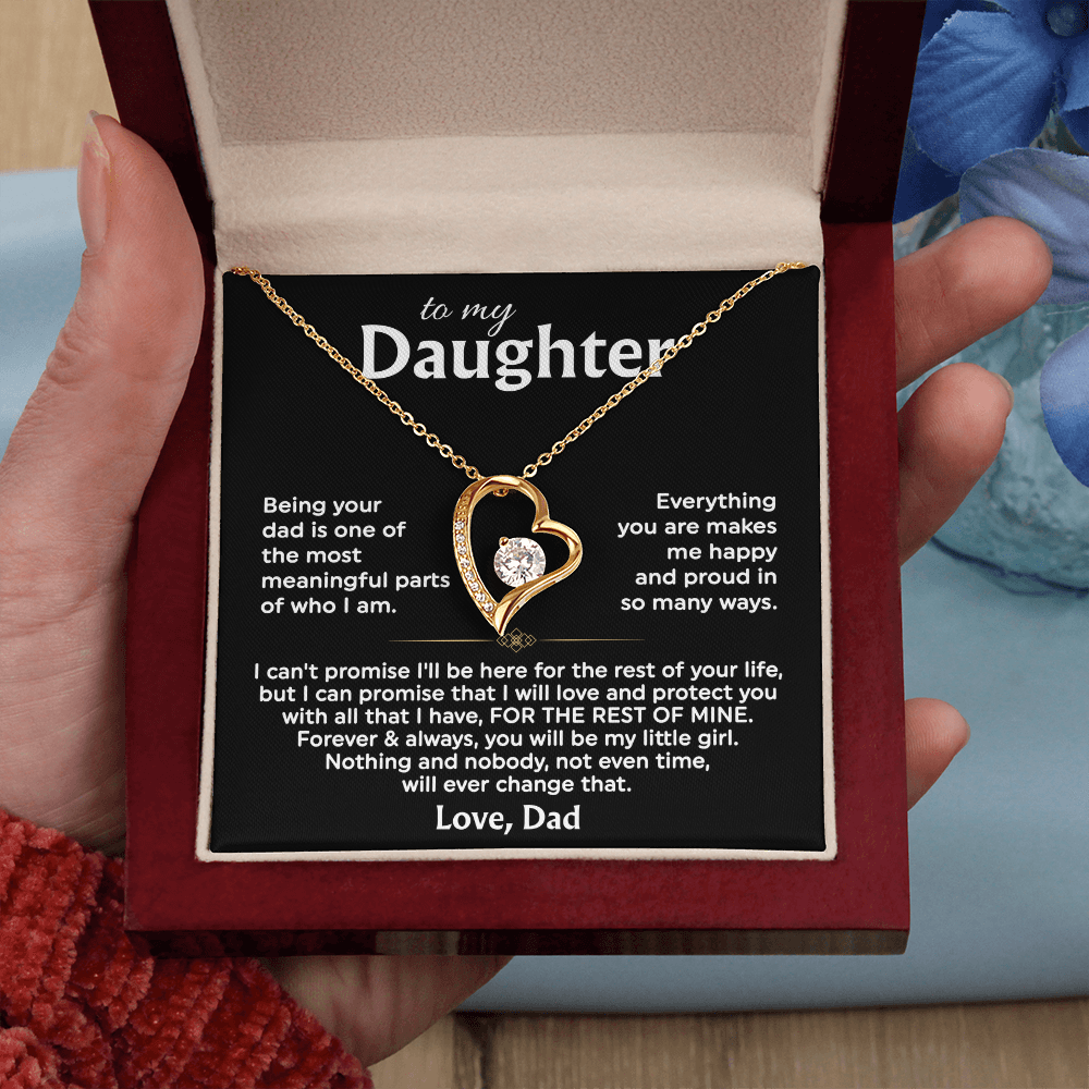To My Daughter — Forever My Little Girl Necklace from Dad