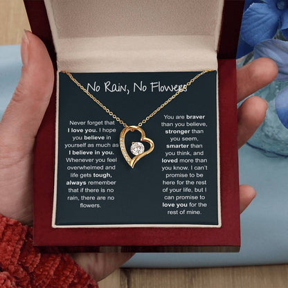 No Rain, No Flowers — Forever Love Necklace