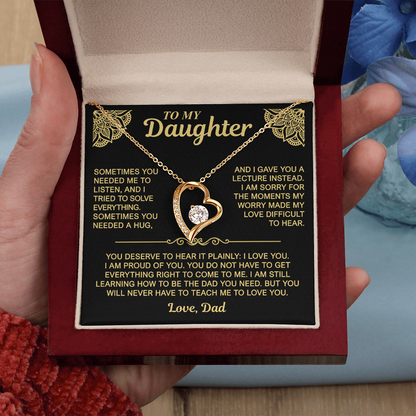 To My Daughter — I Love You. I'm Proud of You. | Forever Love Necklace