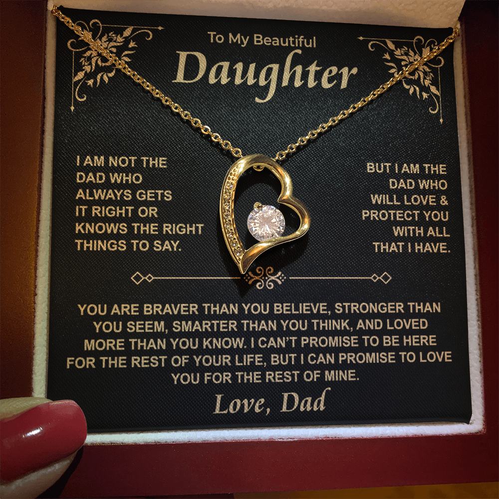 To My Daughter — For the Rest of Mine Forever Love Necklace