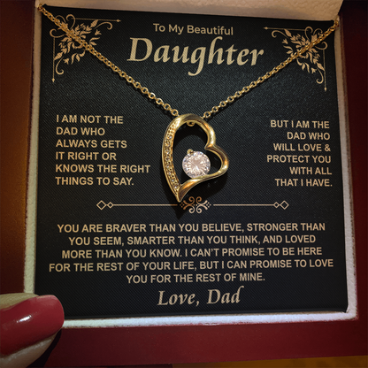 To My Daughter — For the Rest of Mine Forever Love Necklace