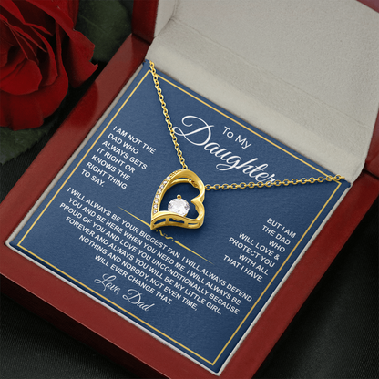 To My Daughter — Forever Your Biggest Fan Necklace from Dad