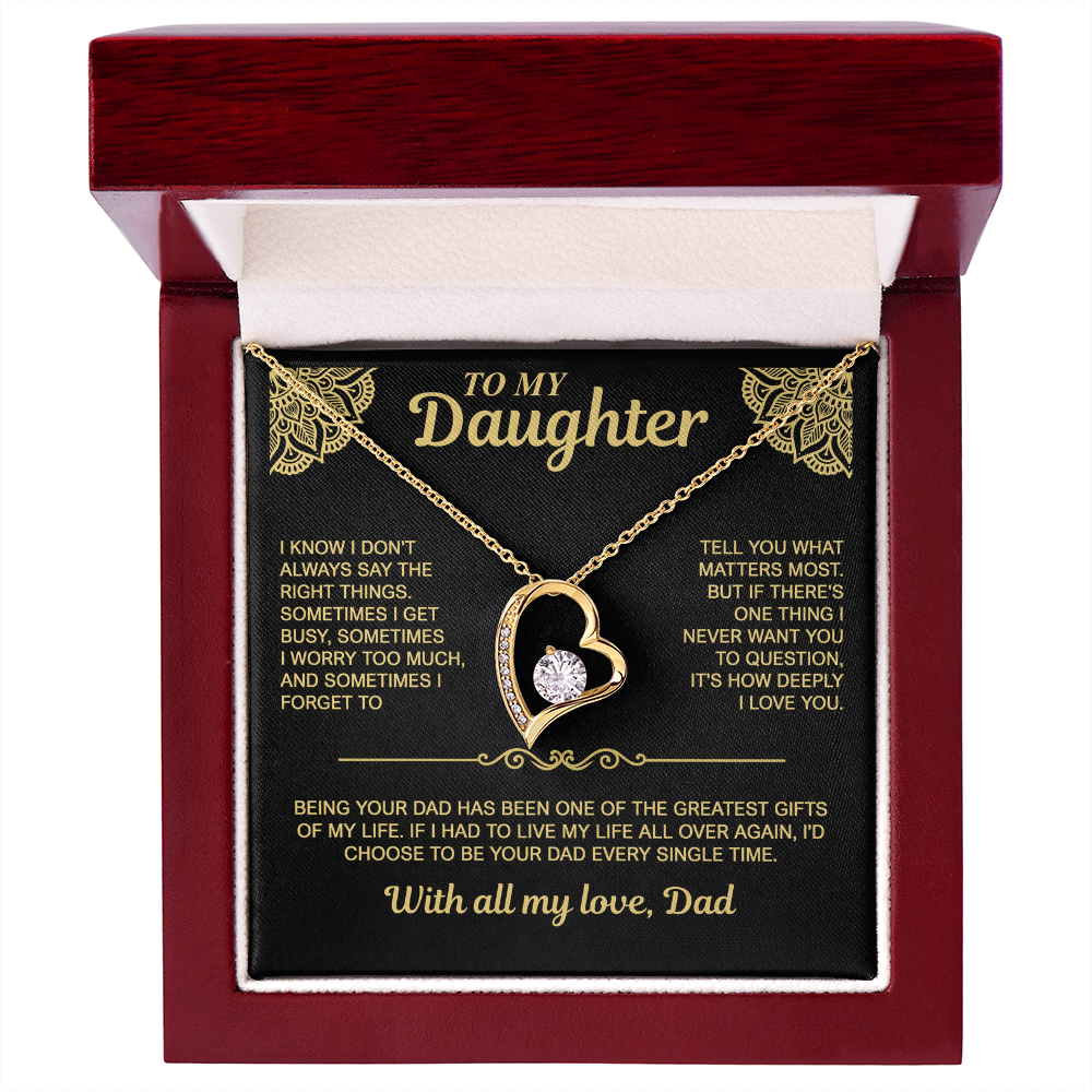 To My Daughter — I'd Choose You Every Time | Forever Love Necklace