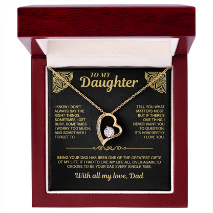 To My Daughter — I'd Choose You Every Time | Forever Love Necklace