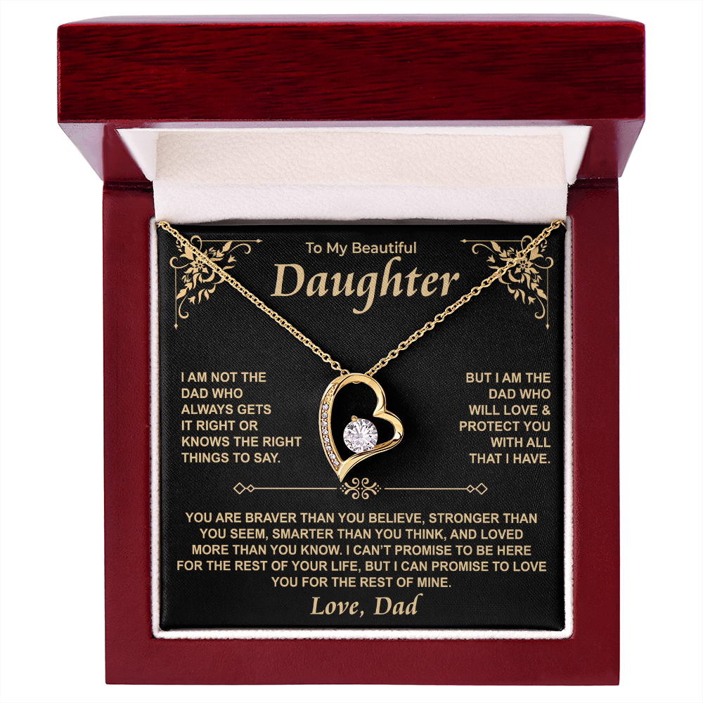 To My Daughter — For the Rest of Mine Forever Love Necklace