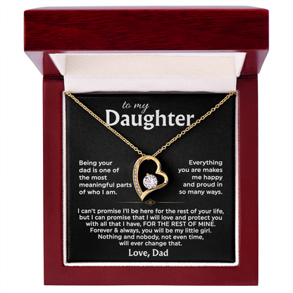 To My Daughter — Forever My Little Girl Necklace from Dad