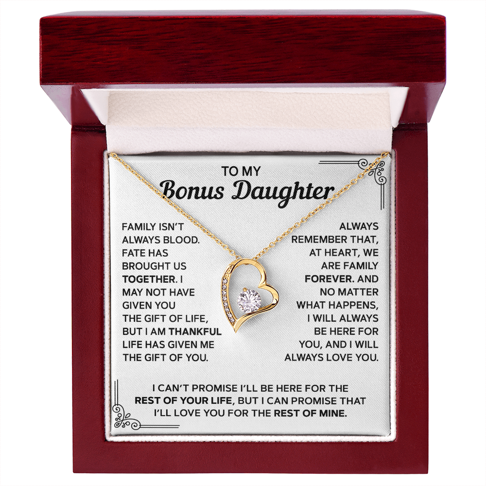 To My Bonus Daughter — Family Forever | Forever Love Necklace