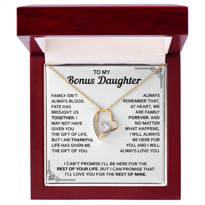 To My Bonus Daughter — Family Forever | Forever Love Necklace