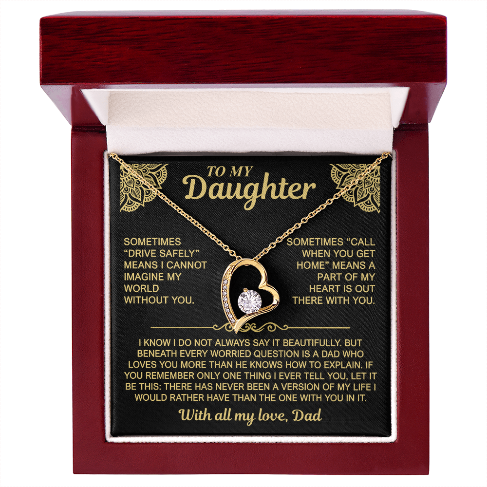 To My Daughter — My Heart Goes With You | Forever Love Necklace