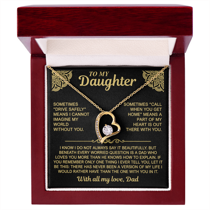 To My Daughter — My Heart Goes With You | Forever Love Necklace