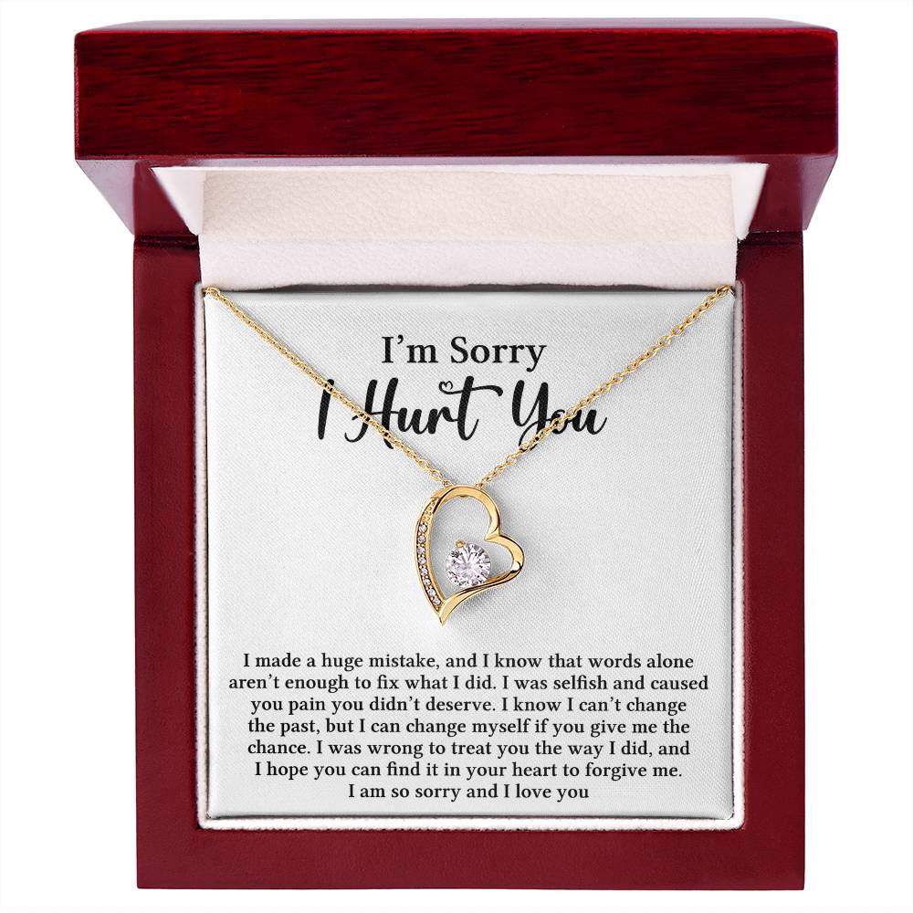 I’m Sorry — Forever Love Necklace with Apology Message Card