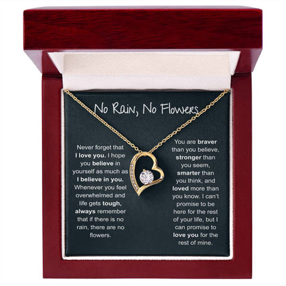 No Rain, No Flowers — Forever Love Necklace