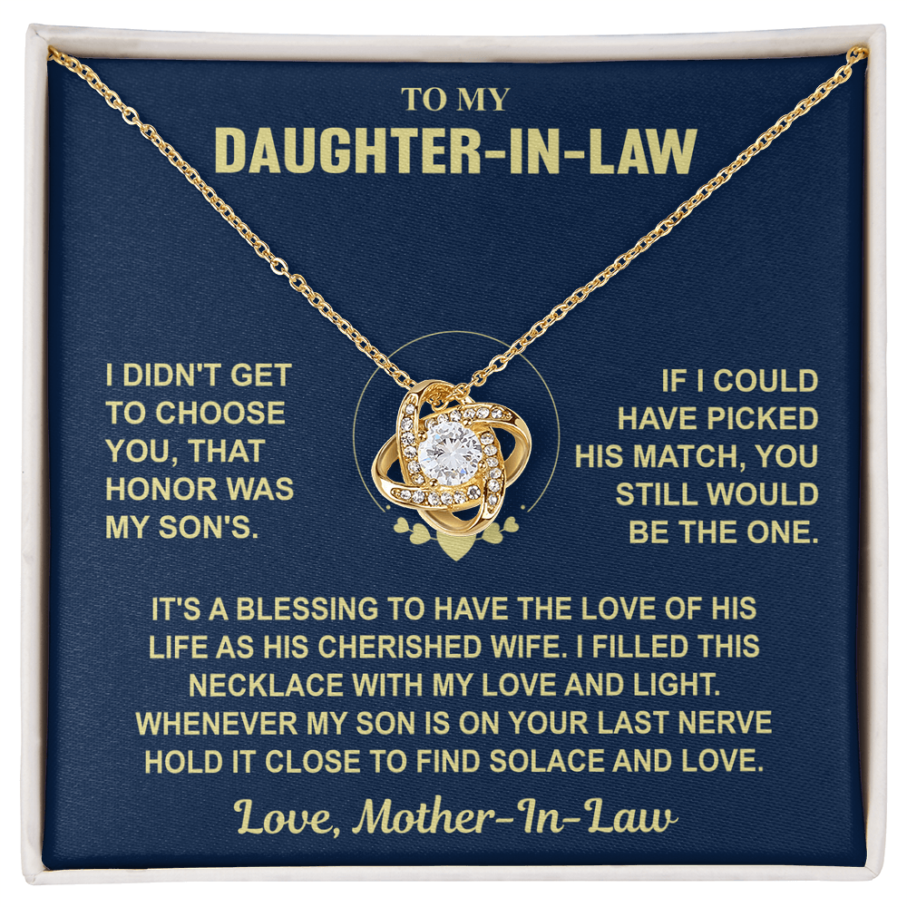 To My Daughter-in-Law — Love & Light Love Knot Necklace