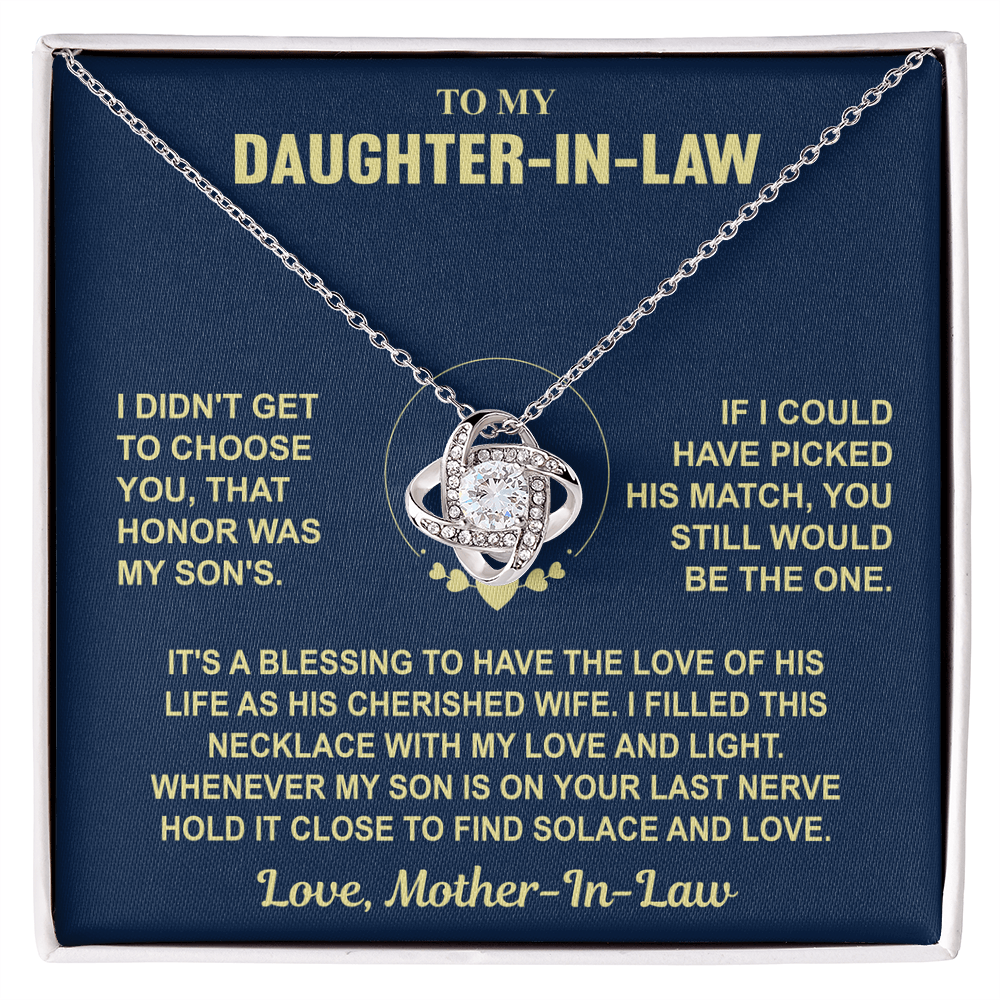 To My Daughter-in-Law — Love & Light Love Knot Necklace