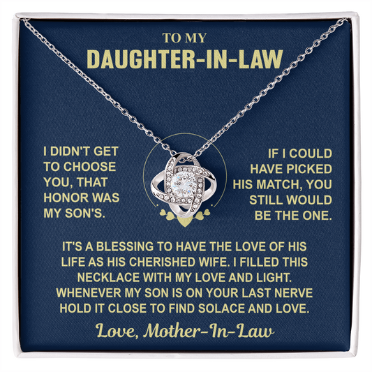 To My Daughter-in-Law — Love & Light Love Knot Necklace
