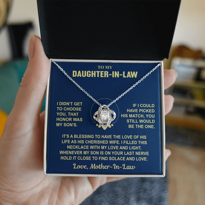 To My Daughter-in-Law — Love & Light Love Knot Necklace