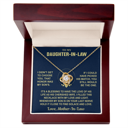 To My Daughter-in-Law — Love & Light Love Knot Necklace
