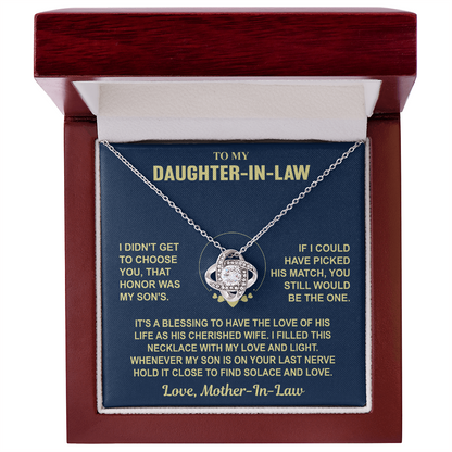 To My Daughter-in-Law — Love & Light Love Knot Necklace
