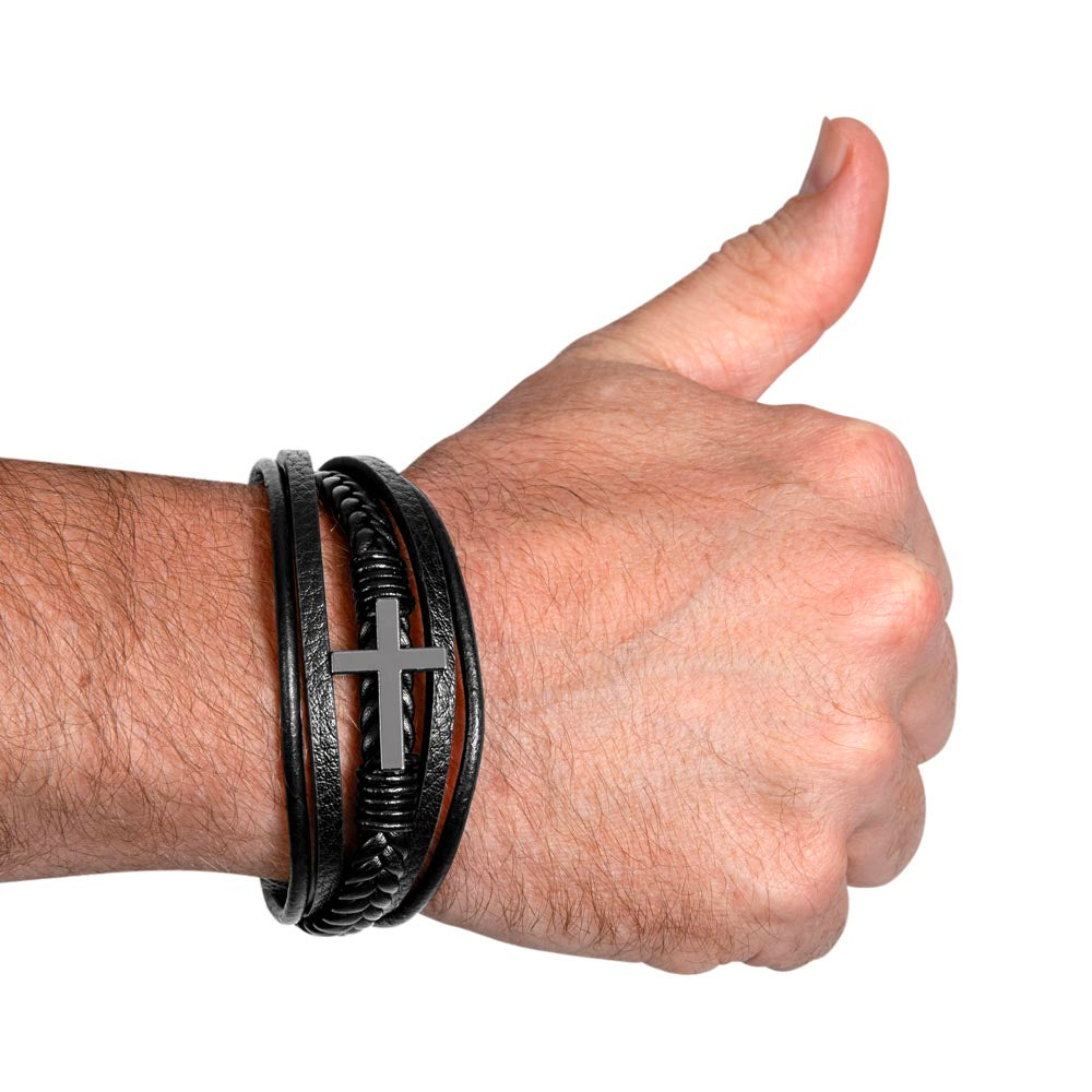 Grandson's Forever Guardian Cross Bracelet