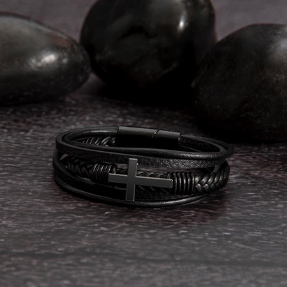 Grandson's Forever Guardian Cross Bracelet
