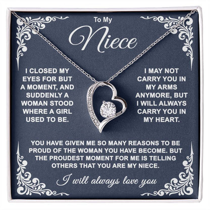 To My Niece — So Proud of You Forever Love Necklace